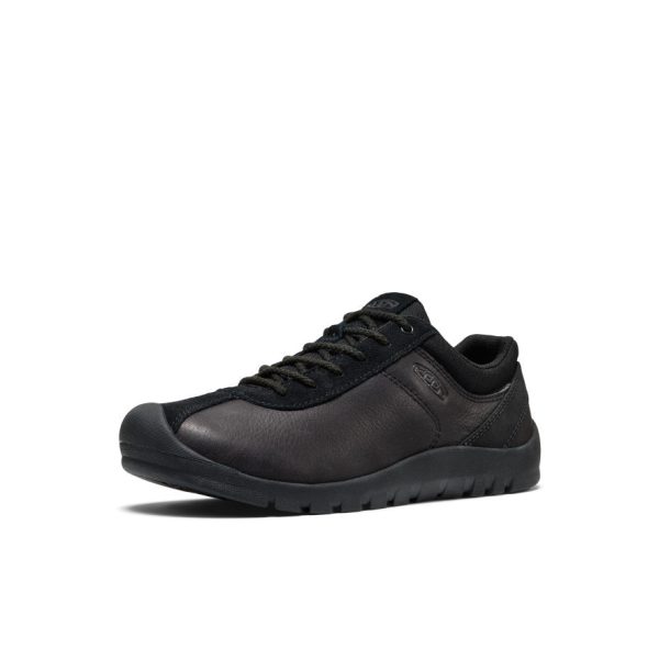 Women's Jasper Decon Leather Sneaker  |  Black/Black